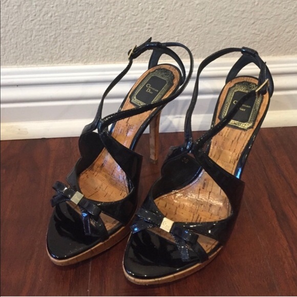 Black Lady Dior Heels Size 36 - Picture 1 of 3
